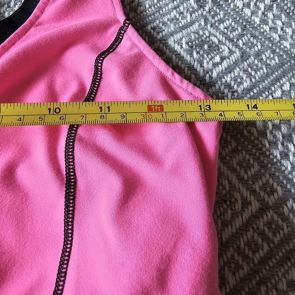 VSX Victoria Secret Racerback Tank Pink and Black W/ Built-in Sports Bra - Small - Picture 16 of 16